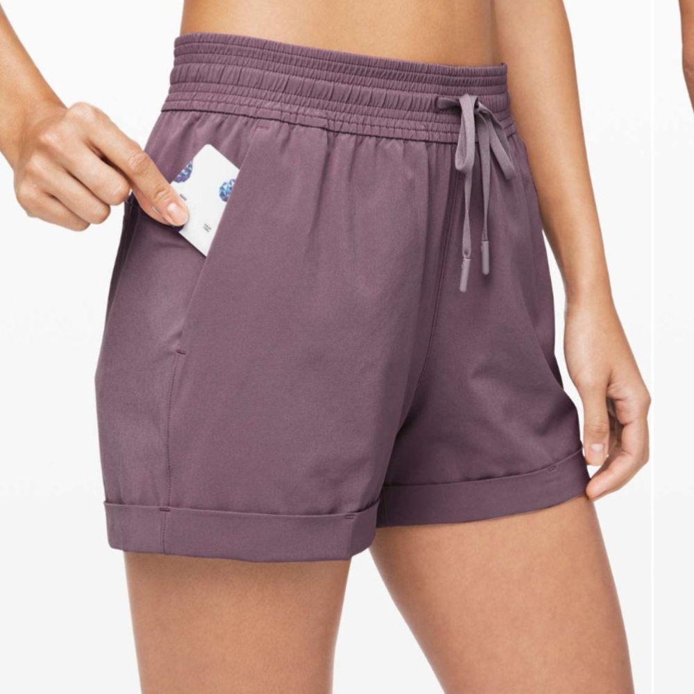 lululemon athletica Purple Athletic Shorts with Elastic Waistband